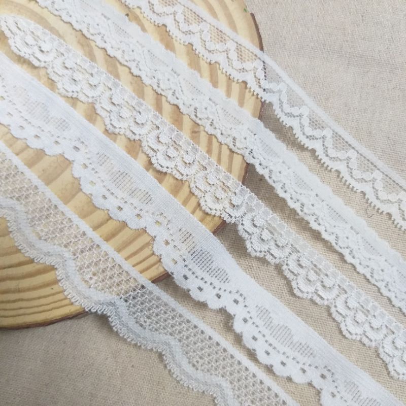 Ren thun viền , màu trắng , size 1 cm đến 6 cm( dây 5 mét) | Shopee ...