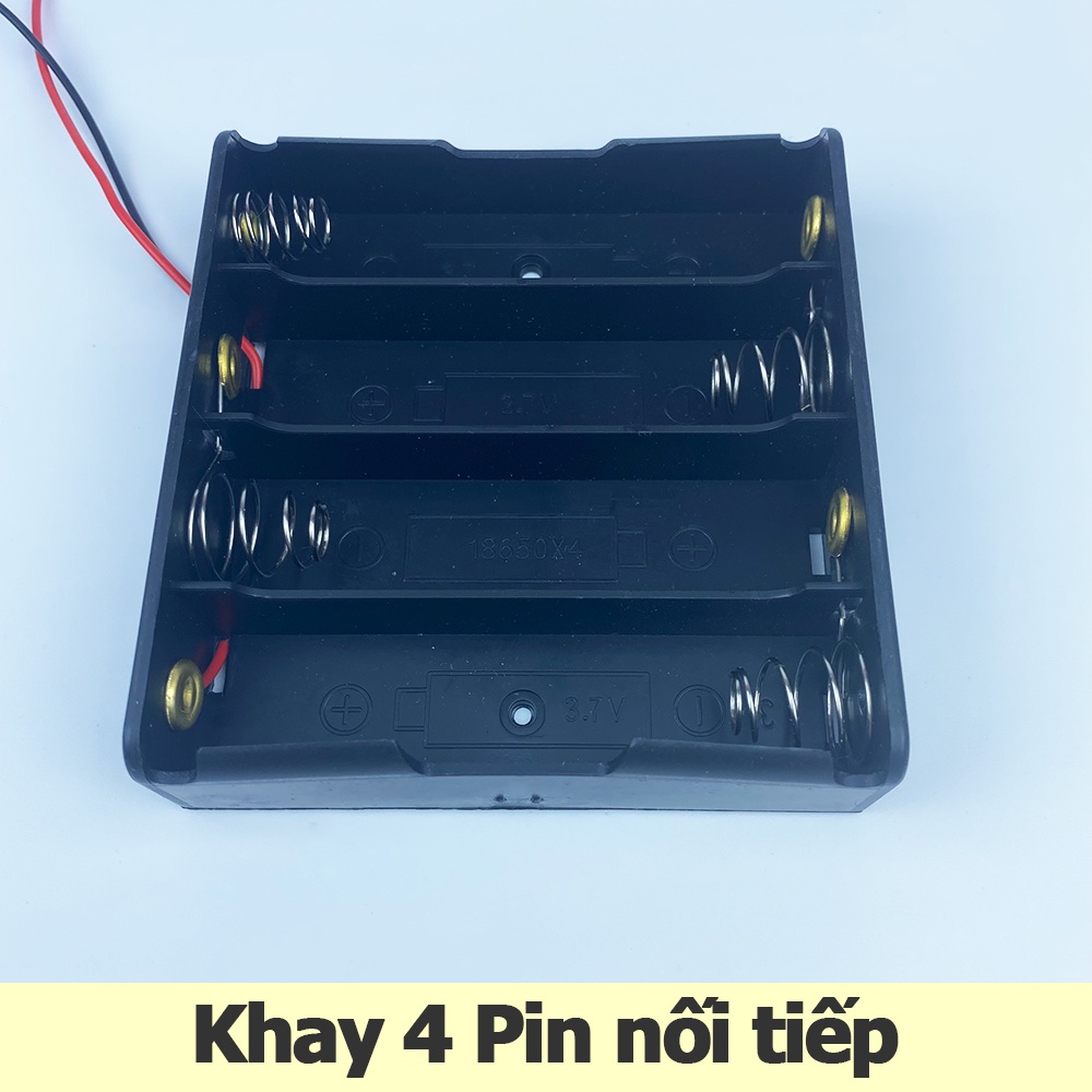 Khay pin 18650 1 2 3 4 cell pin nối tiếp đế giữ pin có dây | Shopee ...