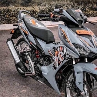 Tem Winner X ♦♦ xám xi măng họa tiết, độ dán team decal xe thiết kế rẻ đẹp theo yêu cầu