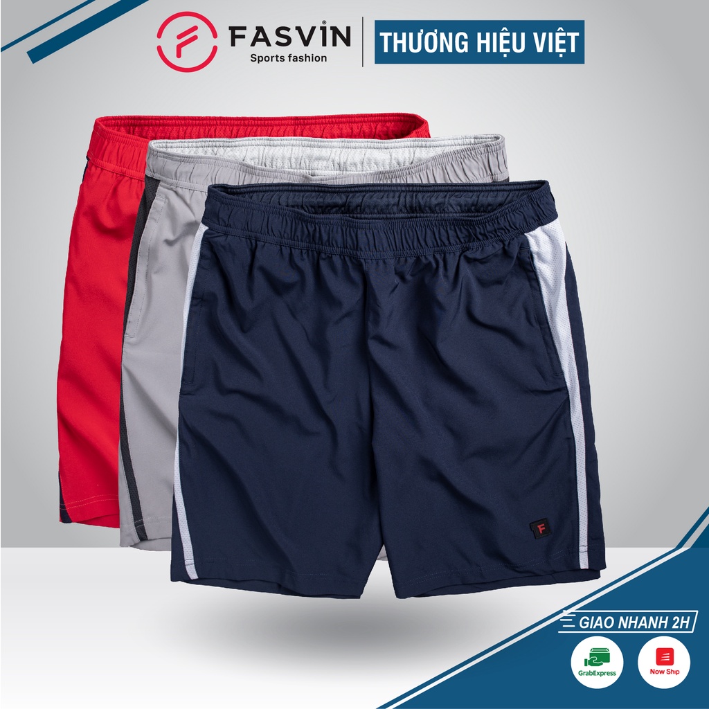 Quần short thể thao nam Fasvin Q20262.HN thiết kế mạnh mẽ khoẻ khoắn chất liệu co giãn thoải mái