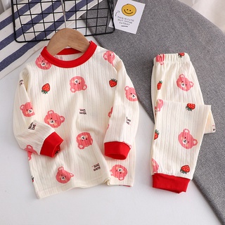 Bộ Đồ Ngủ 0-15 Tuổi Cho Trẻ Em Unsexi 100% Cotton Jacquard Giữ Ấm Bé Trai Bé Gái Bộ Đồ Ngủ