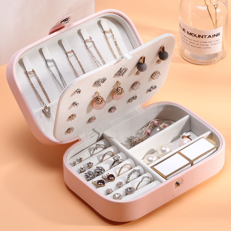 Hộp Đựng Trang Sức CASEGRACE Bằng Da Pu Lót Nhung Thiết Kế Nhỏ Tiện Dụng
