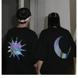 Áo thun Stee Phản quang 7 màu Moon & Sun Unisex