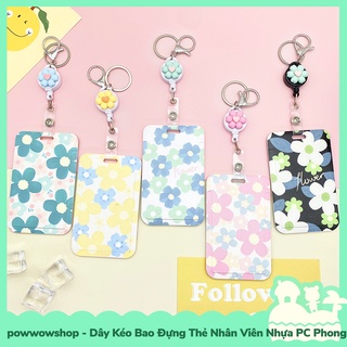 [Sẵn VN - Hỏa Tốc] Dây Kéo Bao Đựng Thẻ Nhân Viên Nhựa PC Phong Cách Pattel Vintage Thousand Flowers