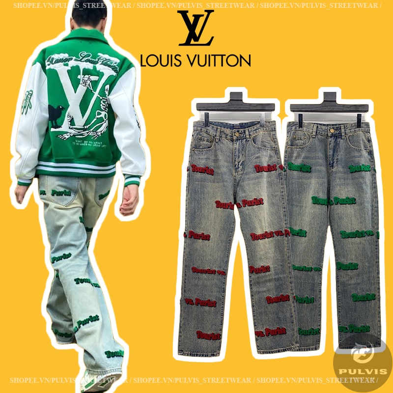 Louis Vuitton Tourist VS Purist Tuffetage Denim Pants Green