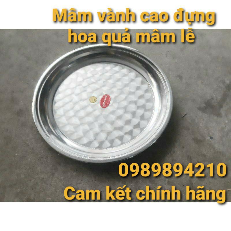 Mâm Inox Tròn Vành Cao,mâm ăn cơm inox 304,Mâm Lễ ,mâm inox đủ size 30 ...