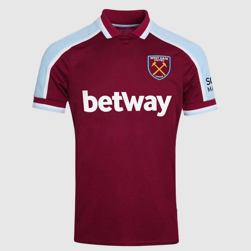 Áo thun bóng đá in chữ West Ham United 21/22
