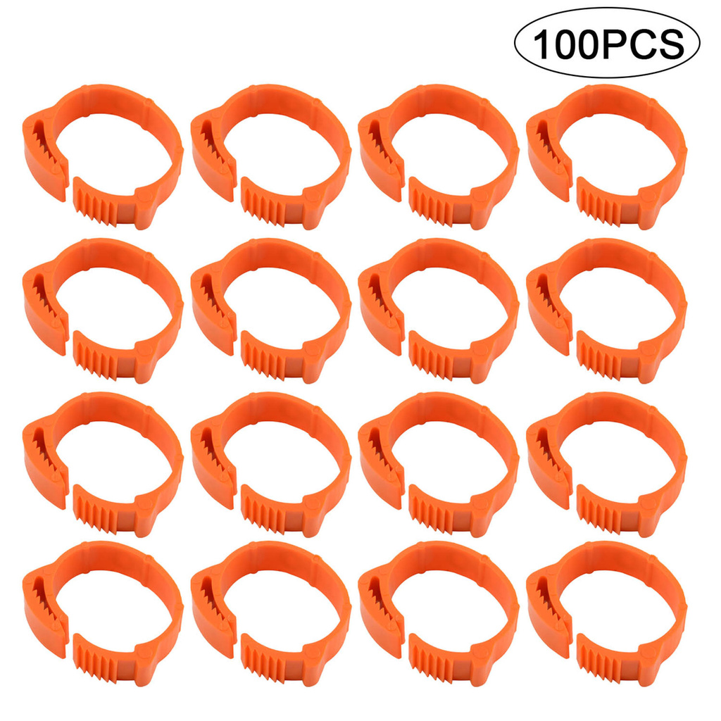 100 cái vòng nhẫn đeo chân gà có đánh số từ 001-100 vòng khóa chân gà bằng nhựa chất lượng cao cho trang trại gia c-168