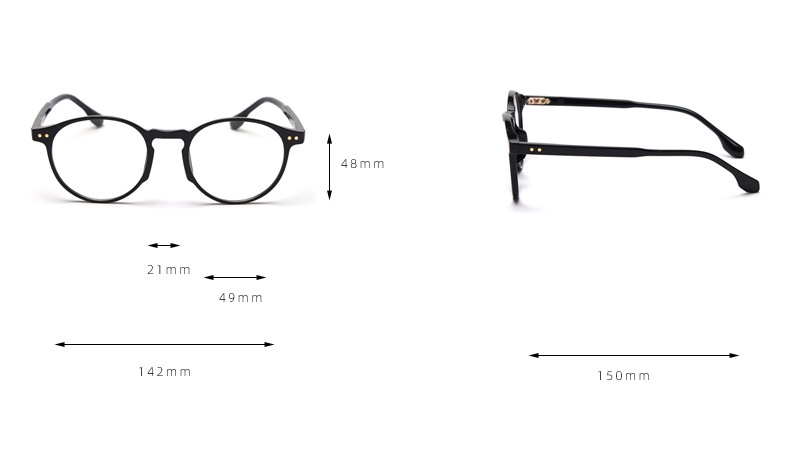 Mô tả Gọng kính DOKCRAZY DANO mắt tròn nam nữ thời trang chất liệu cao cấp, nhẹ, Chống ánh sáng xanh,UV400 - 1