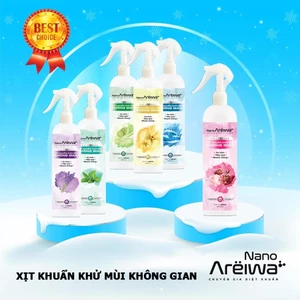 Xịt thơm phòng khử mùi diệt khuẩn và đuổi muỗi côn trùng Nano Areiwa 250ml - Tinh dầu thiên nhiên an toàn hiệu quả quả