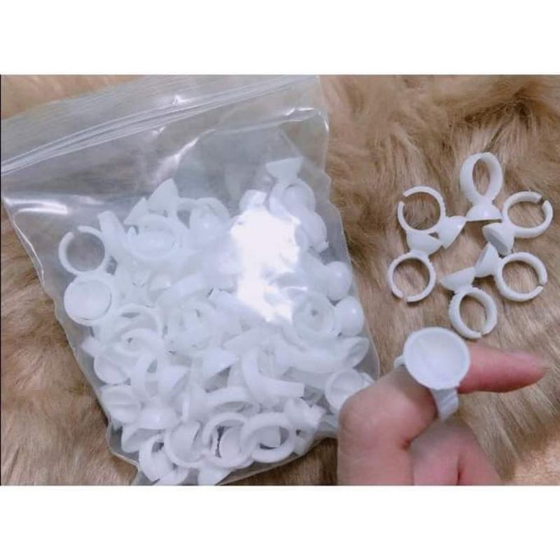 nhẫn đựng keo nối mi 100 nút và 50 nút