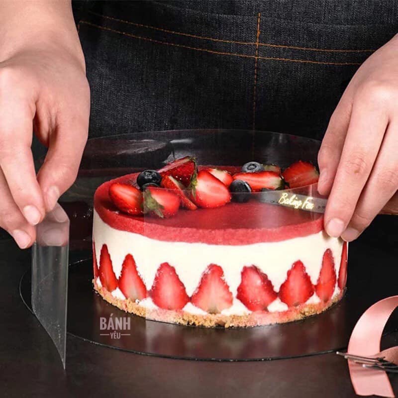 Cuộn Mica Cứng Quấn Thành Bánh/Viền Nilong Bọc Thành Bánh 200cm (BBTC)