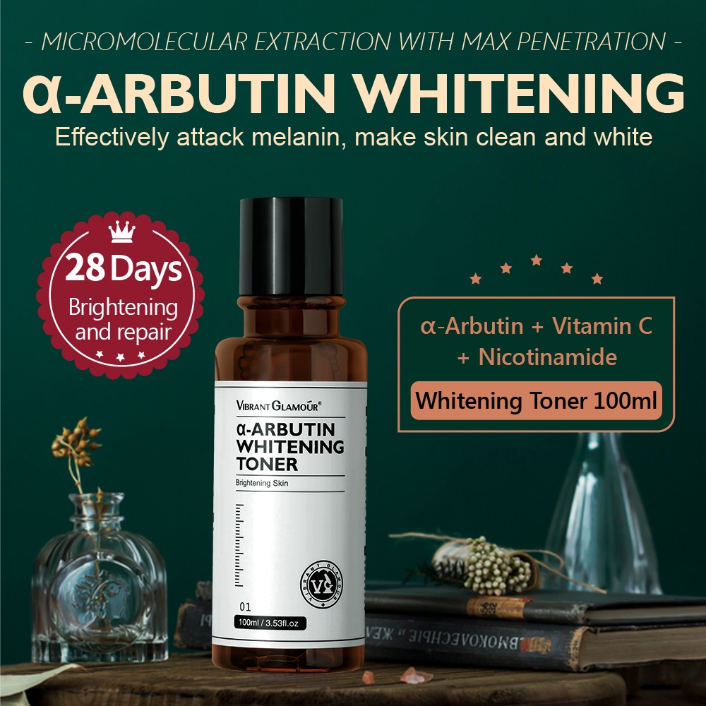 Ảnh Toner α-Arbutin VIBRANT GLAMOUR làm trắng, giảm thâm, tàn nhang và dưỡng ẩm cho da mặt 100ml 1