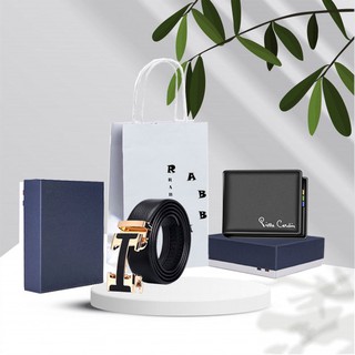 Combo NHẬP KHẨU Thắt lưng và ví da nam da bò - Bảo hành 3 năm
