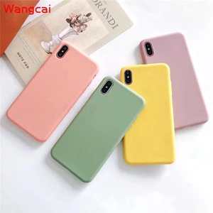 Ốp lưng Samsung Galaxy A11 A01 A91 Màu kẹo đầy màu sắc trơn mờ tươi đơn giản dễ thương Vỏ silicon mềm TPU