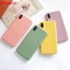 Ốp lưng Samsung Galaxy A11 A01 A91 Màu kẹo đầy màu sắc trơn mờ tươi đơn giản dễ thương Vỏ silicon mềm TPU