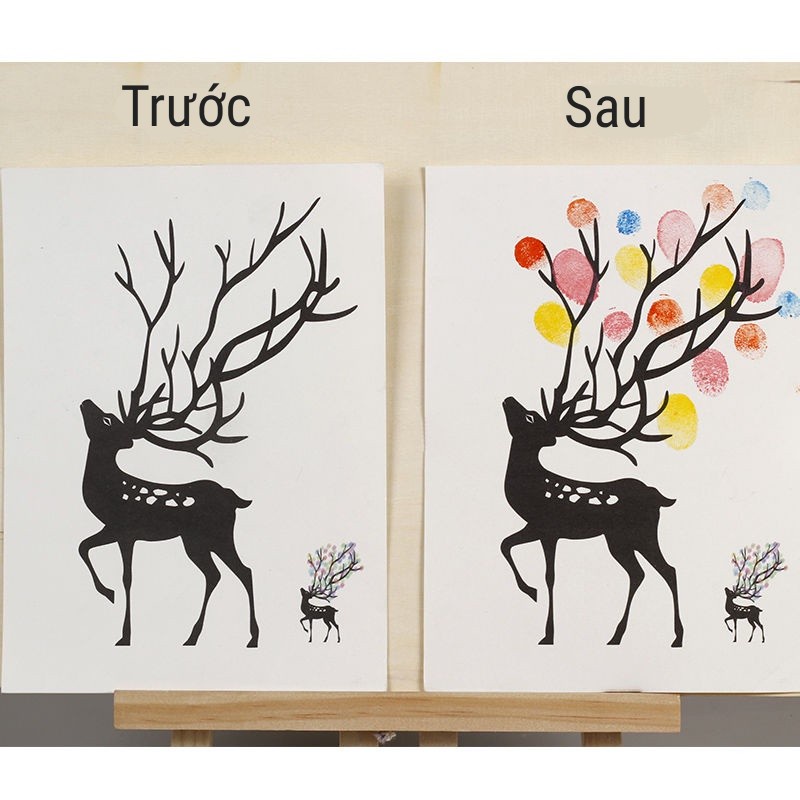 Bộ tranh Màu Tô bằng ngón tay nhiều hình ảnh đơn giản sáng tạo, an toàn cho bé