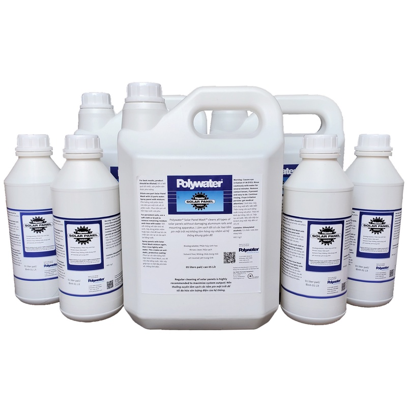 Hóa Chất Nước Rửa Tấm Pin NLMT PolyWater - Solar Panel Wash - Can 5L |  Shopee Việt Nam