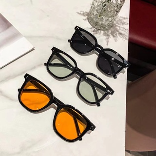 Unisex Hợp Thời Trang Chống Tia UV Kính Mát Ống Kính Màu Nâu Cho Nam Ins Thời Trang Đen Khung Vuông Kính Mắt Nữ Kính Mắt Sắc Thái Cho Nam Kính
