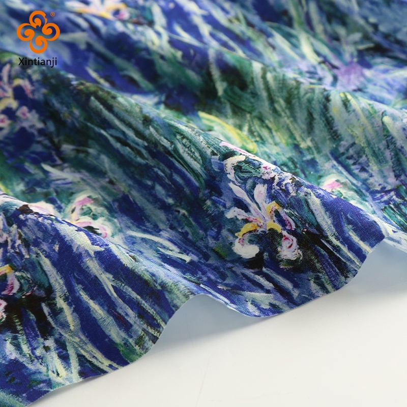 100x110cm Tranh Sơn Dầu Phong Cách Vintage Chắp Vá Vải DIY May Tự Làm Túi Xách Khăn Trải Bàn Needlework Chất Liệu Thủ Công Mỗi Mét TJ5925