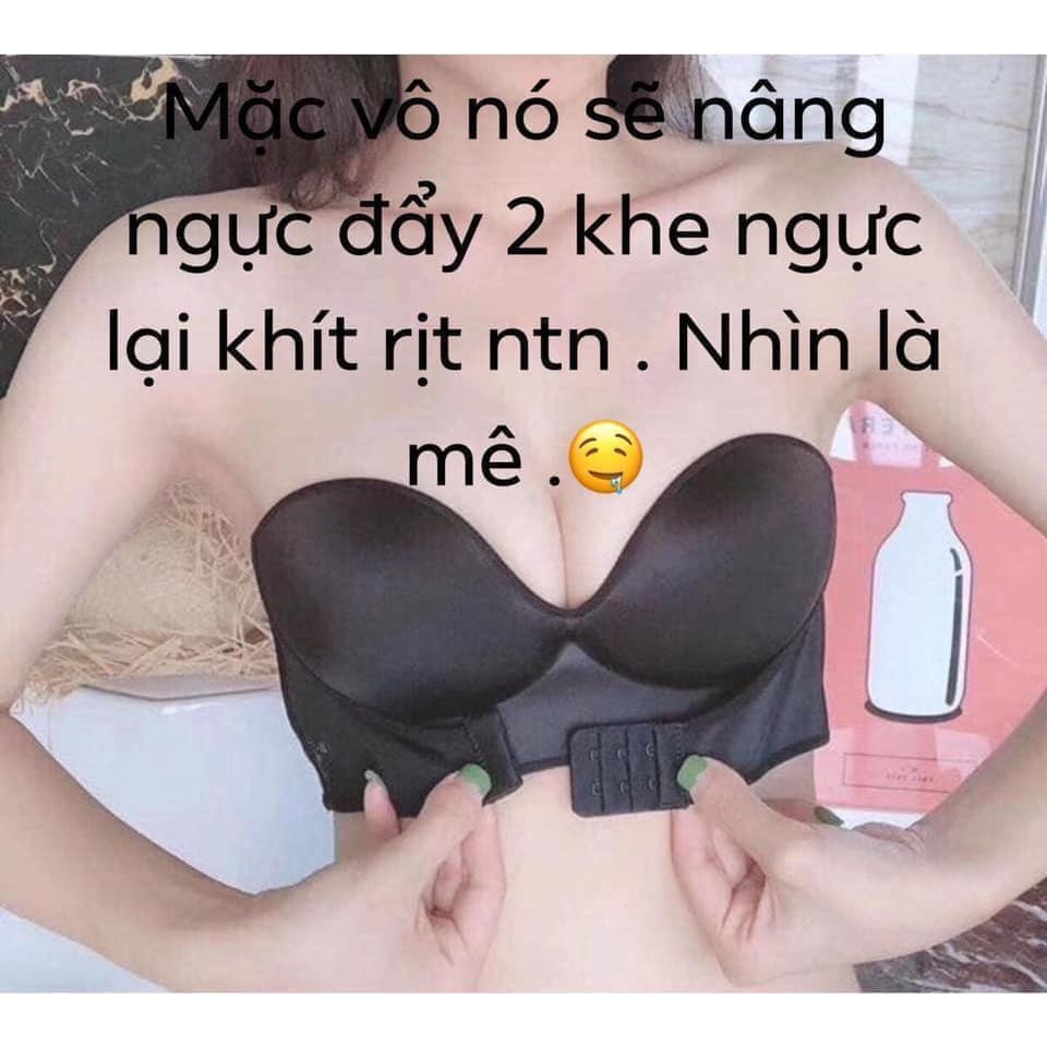 Áo lót không dây cúp ngực chống tụt cài trước
