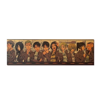 Poster giấy kraft cỡ lớn hình phim Attack On Titan dùng trang trí phòng
