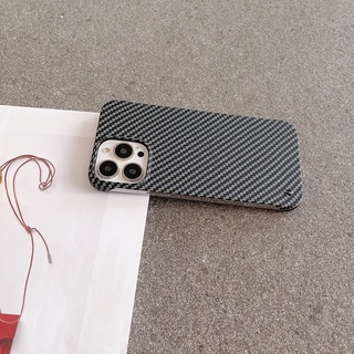 Ốp Điện Thoại Kết Cấu Sợi Carbon Mỏng Không Khung Cho iPhone 16 15 14 13 12 Mini 11 12 13 Pro XS Max XR X 8 7 Plus Ốp Lưng Nhựa Cứng K01