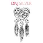 [Hàng cao cấp] Charm bạc 925 cao cấp, hàng chuẩn bạc - Charm Heart & Three Feathers Dreamcatcher thích hợp để mix vòng — ảnh 3