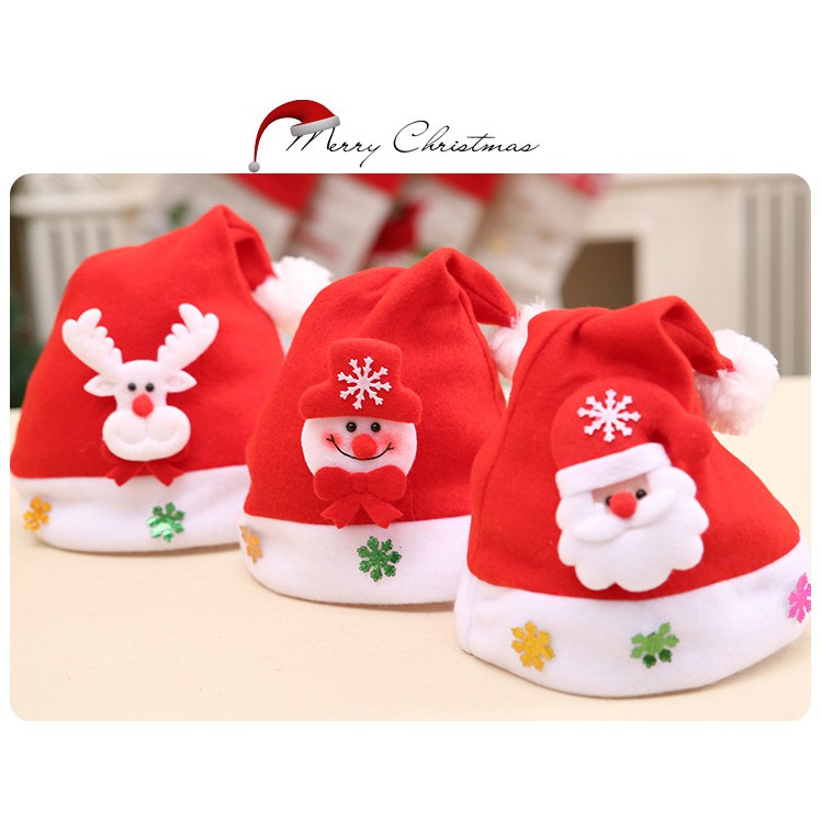 Bờm , Mũ Noel phát sáng chất liệu nỉ mềm, phụ kiện cài tóc cho bé đón Giáng Sinh