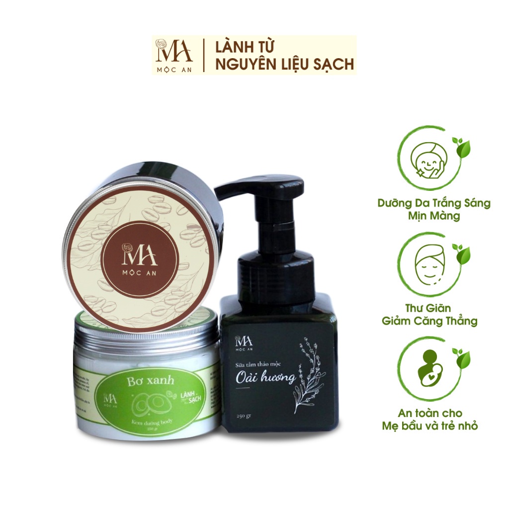 Mô tả Combo Chăm Sóc Body Mộc An 3 Sản Phẩm Chiết Xuất Tự Nhiên Chăm Sóc Da Sáng Mịn - 3
