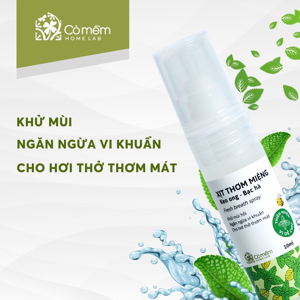 Ảnh Xịt Thơm Miệng Vị Bạc Hà Cho Hơi Thở Thơm Mát Cỏ Mềm 10ml 1