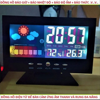 Đồng hồ báo thức nhiệt độ màn hình led đa năng để bàn nhiều chế độ mẫu mới loại tốt siêu tiện dụng