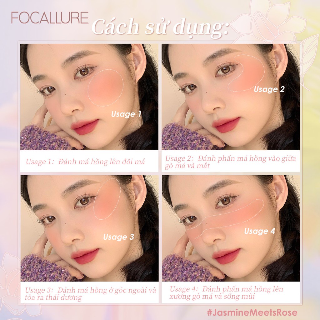 Phấn Má Hồng Mềm Mịn, Sắc Tố Cao, Bền Màu Lâu Trôi Focallure Perfection Velvet Blush FA235