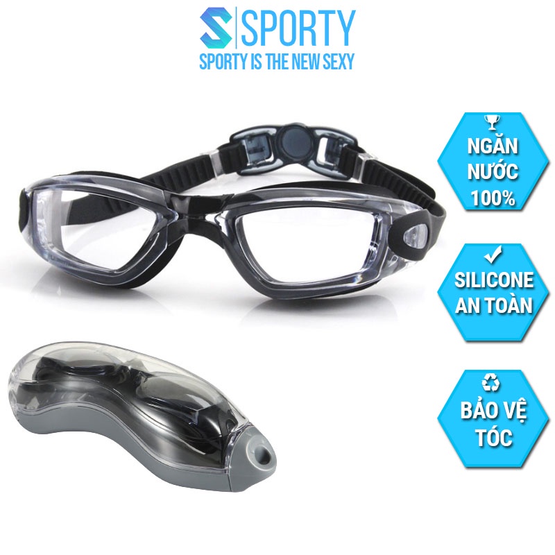 Ảnh Kính bơi người lớn cho nam, nữ SPORTY 1938 mắt trong cản tia UV kính bơi cho bé, trẻ em trên 6 tuổi 1