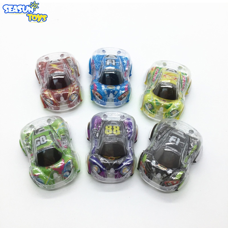 Xe hơi đồ chơi SEA SUN TOYS mini trong suốt hai lớp graffiti Shopee