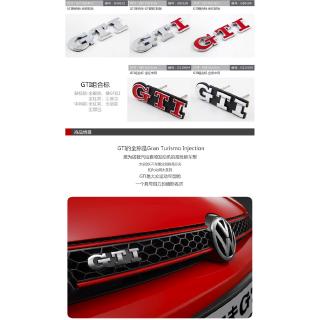 1 X Volkswagen golf MK6 MK7 Polo Jetta Passat GTI 3D kim loại phía trước lưới tản nhiệt logo huy hiệu cơ thể nhãn dán