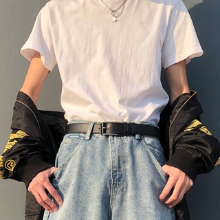Thắt lưng unisex phong cách ulzzang Hàn Quốc, dây nịt lưng khóa kim bản 3cm da PU cho nam nữ TL90