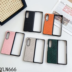 Dành Cho Samsung Galaxy Z Fold 6 5 4 3 2 Cổ Điển D Thiết Kế Da PU Chống Sốc Ốp lưng Samsung Galaxy Z Fold6 Z Fold5 5G Gấp Ốp lưng
