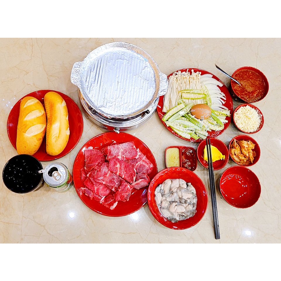 Chảo nhôm, chảo gang  nướng thịt ,làm bò sốt - chảo HUỲNH ANH
