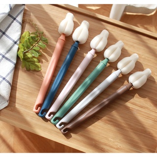 Cọ Rửa Bình Sữa/Núm Ti Loại Dài Có Nắp Hibee Mongri - Màu Sunshine (Nâu/Cam/Tím)