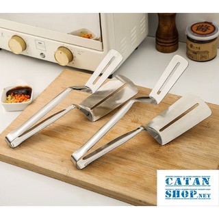 Xẻng inox gắp đồ chiên ,nướng ,gắp đồ nóng như bít tết, kẹp gắp thực phẩm bằng inox bền đẹp - GD381-xeng-kep