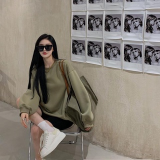 HIIXIIVI Áo sweater Mỏng Tay Dài Cổ Tròn Dáng Rộng Thời Trang Mùa Thu Hàn Quốc 2022