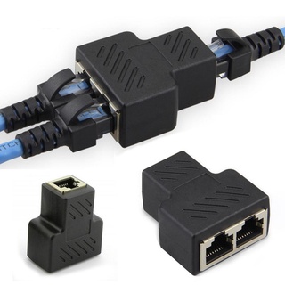 Đầu kết nối cáp mạng LAN Ethernet RJ45 chia 1 cổng ra 2 Cổng cắm tiện dụng