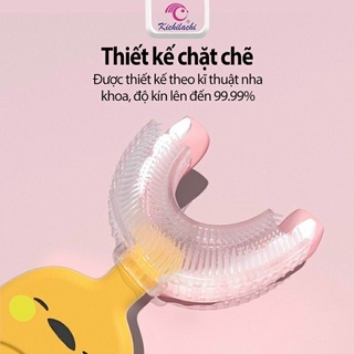 Bàn chải đánh răng cho bé silicone hình chữ U chính hãng kichilachi