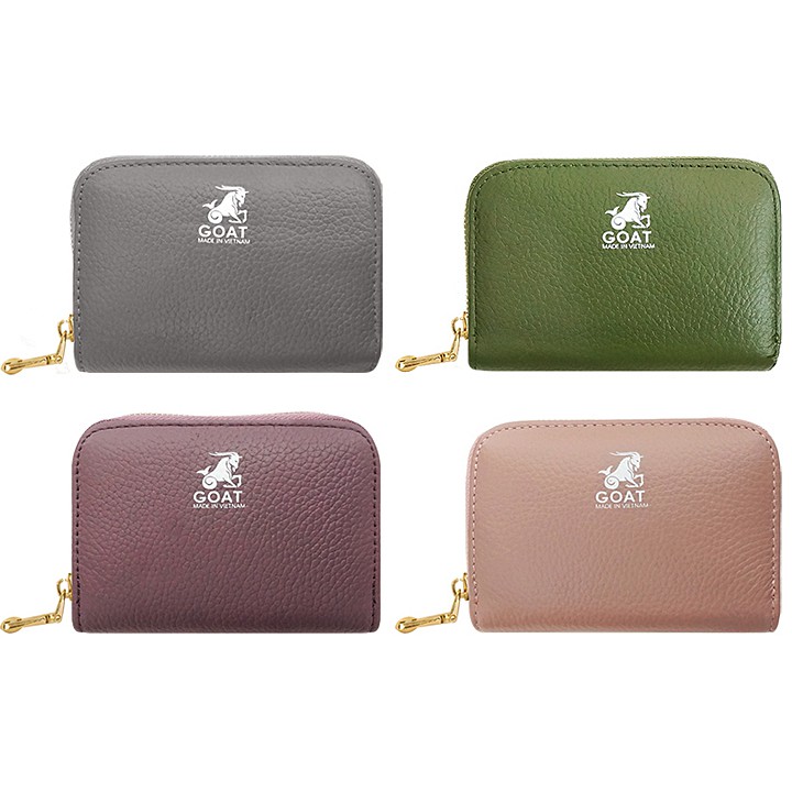 Ví đựng Card GOAT K0004 khóa kéo 8cm x 11cm 8 màu