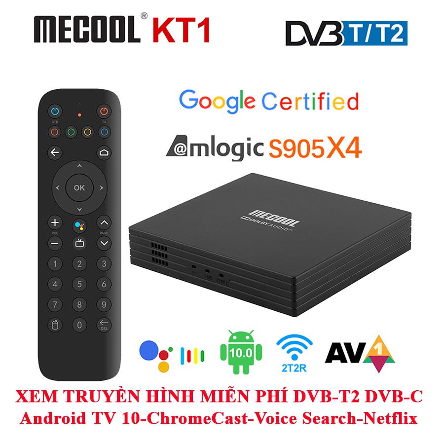 Android TV Box Mecool KT1 - CPU S905X4, AndroidTV 10 , DVB - T2, DVB-C ...