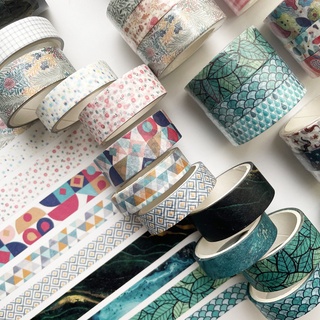 Bộ 3 cuộn băng keo washi phong cách vintage trang trí sổ tay