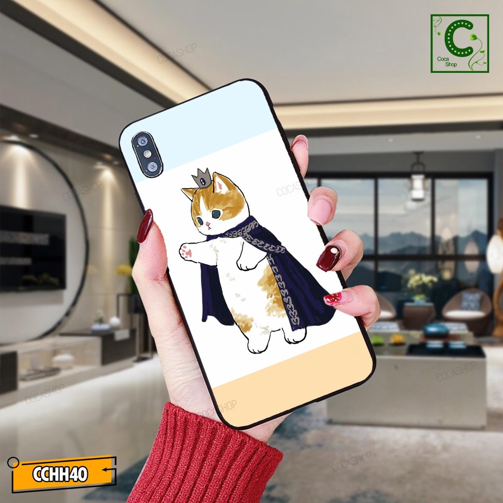 Ốp lưng iphone mặt kính in hình cực đẹp, siêu bền - Chú mèo cánh cụt - 6/6plus/6s/6splus/7/7plus/8/8plus/x/.....