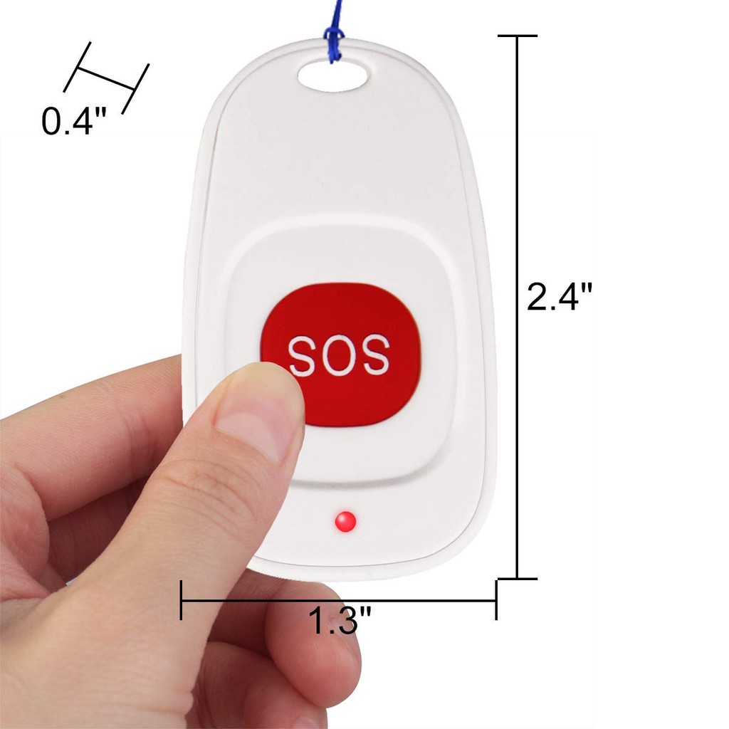 Ảnh Nút gọi khẩn cấp RETEKESS TH001 không dây 500ft dùng với đồng hồ nhận T114 và T128 cho người chăm người già/ bệnh nhân 1