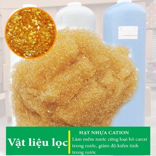 Combo 3lit hạt nhựa cation làm mềm nước cứng